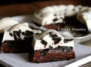 Foto resep #Dessert Pudding Oreo Coklat Keju (2 telur) 🇮🇩