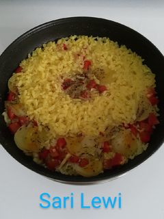 Una foto de Arroz con complementos en Placa de inducción (8 ingredientes)