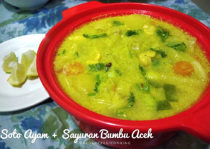 Soto Ayam dan Sayuran Bumbu Aceh - cookandrecipe.com