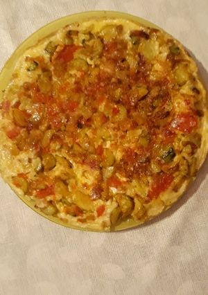 Une photo de Tortilla à l'oignon vert