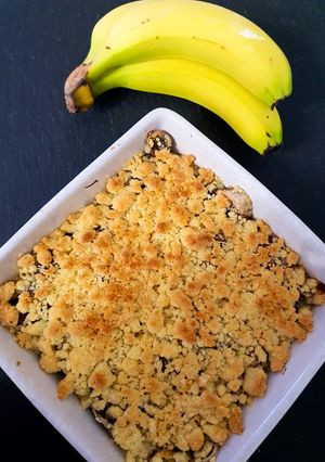 Une photo de Crumble banane nutella