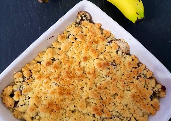 Crumble banane nutella