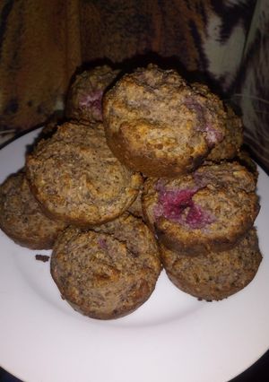 Una foto de Keto: Muffins de frambuesa