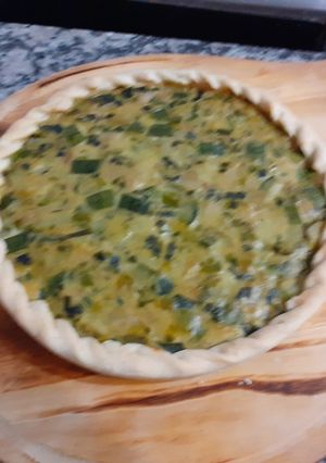 Una foto de Tarta de zuchinis e hinojos