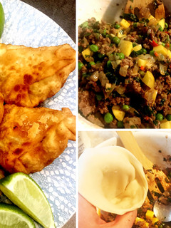A picture of Kenyan Wagyu Beef Samosas.