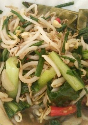 Foto resep Tumis tauge dan sawi