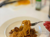 Quick and simple British bolognese pasta