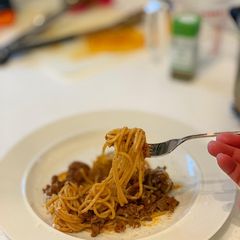 A picture of Quick and simple British bolognese pasta.