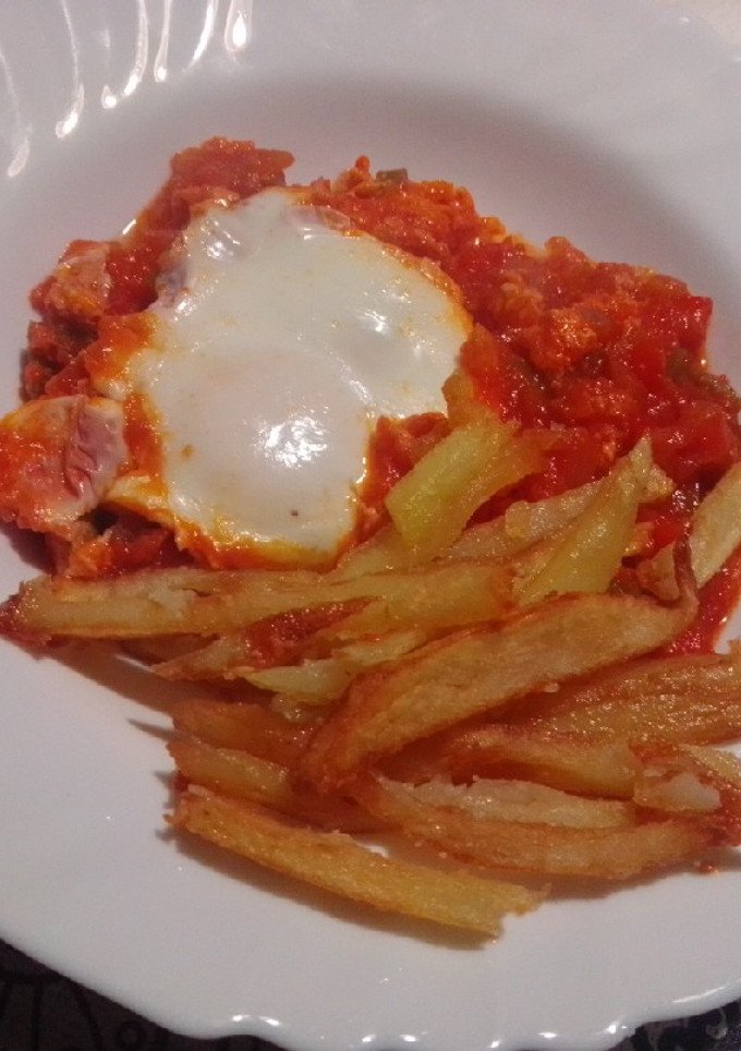 Una foto de Fritura de verduras con huevo 🥚