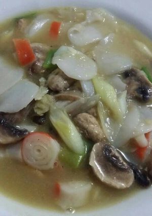 Foto resep Jamur kancing kuah seblak