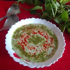 A picture of Morianga powder raita.