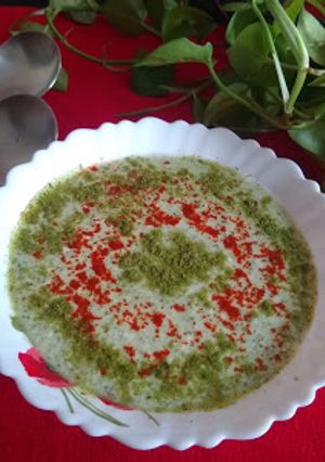 A picture of Morianga powder raita.