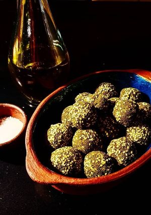 Una foto de Bolitas de Labneh y zaatar (Keto)