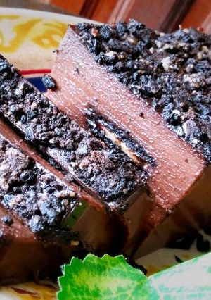 Foto resep Puding Brownies Oreo ~ Lembut, Lumer & Nyoklattt 😋🍮