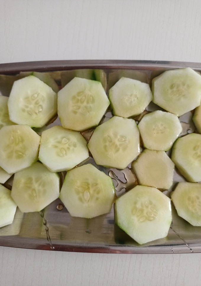Una foto de Postre, pepino con miel