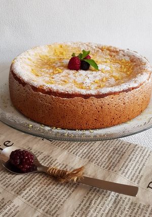 صورة لوصفة كيكة الجبن الالمانية.... German cheese cake 🎼🖤