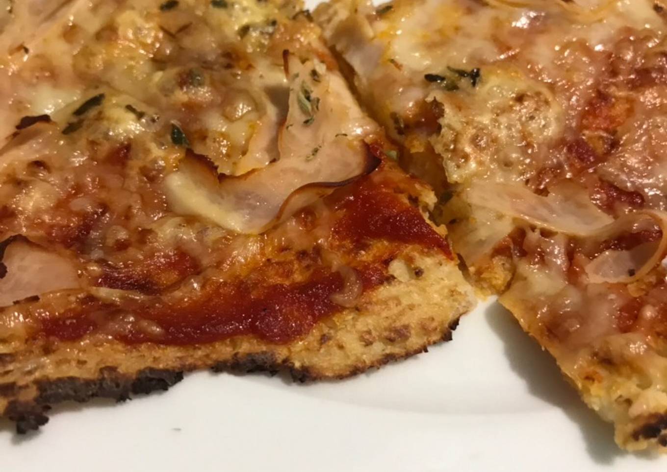 Pizza con base de coliflor