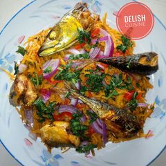 A picture of Abacha (African salad).