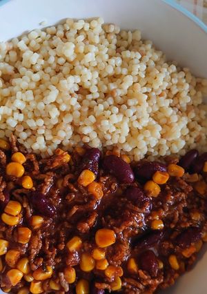 Chilis bab gluténmentes tarhonyával recept fotója