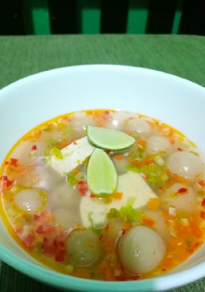 Foto resep Cilok kuah sambal goang🌶