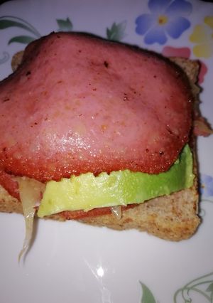 A picture of Beaf brawn sandwich #snackchallenge.