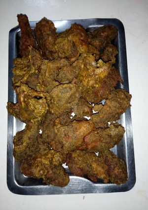 A picture of Coated fried chicken.