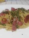 Linguine con Asparagi Selvatici e Speck Affumicato