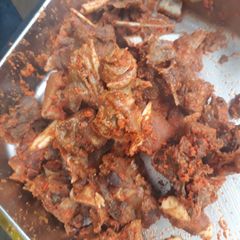 A picture of Peppered goat meat.