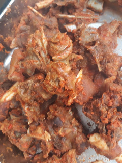 A picture of Peppered goat meat.