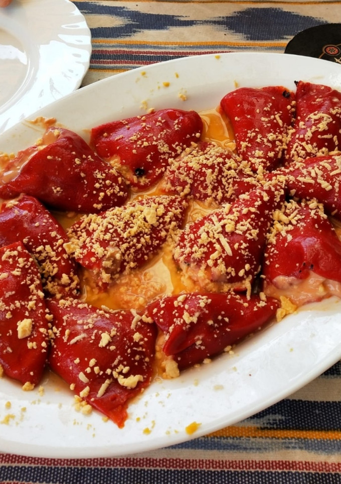Una foto de Pimientos del piquillo rellenos