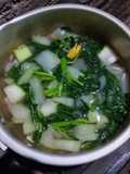 Bening bayam & blonceng (labu air)