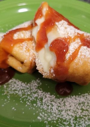 Una foto de Cheesecake frito