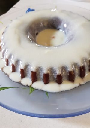 Foto resep Choco Pudding with Vanilla Vla