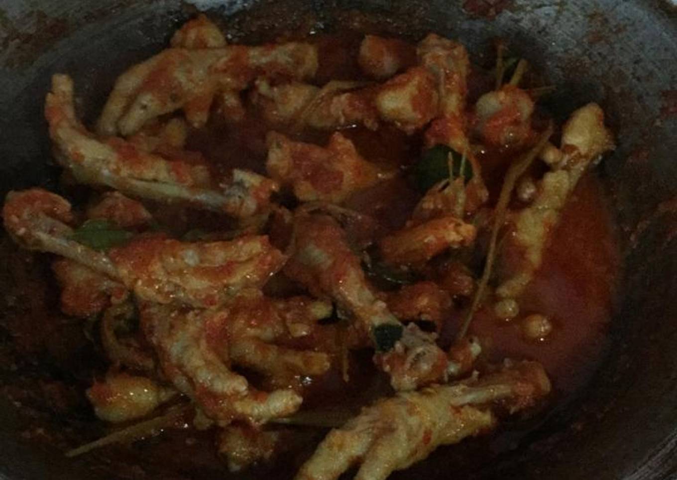 Ceker pedas bumbu balado