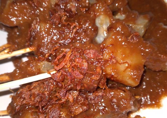 Cara Bikin Sate kikil bumbu kacang(bumbu sate madura) Enak Dan Mudah