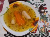 Supă de găină cu sfregele