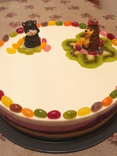 Szivárvány torta recept fotója