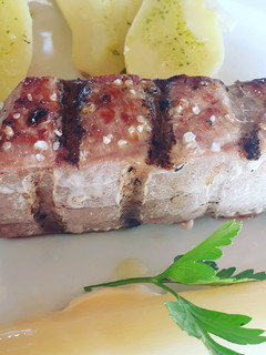 A picture of Grilled Tuna Steak with Lotus Grill BBQ.