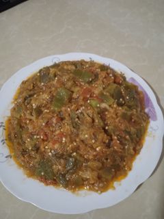 صورة لوصفة شرمولة فلفل وباذنجال مشوي