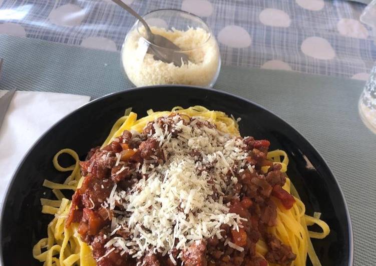 Salsa bolognesa para tagliatelle