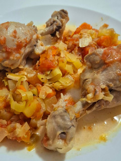 Una foto de Pollo a la cazadora