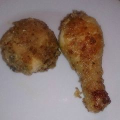 A picture of Oven fried chicken.