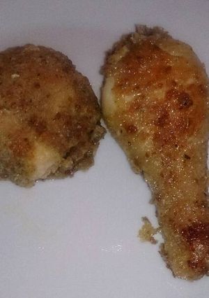 A picture of Oven fried chicken.