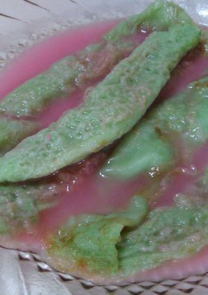 Foto resep Dadar gulung kuah sirup santan
