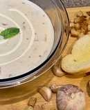 Cream of mushroom soup🍵🧄🥖