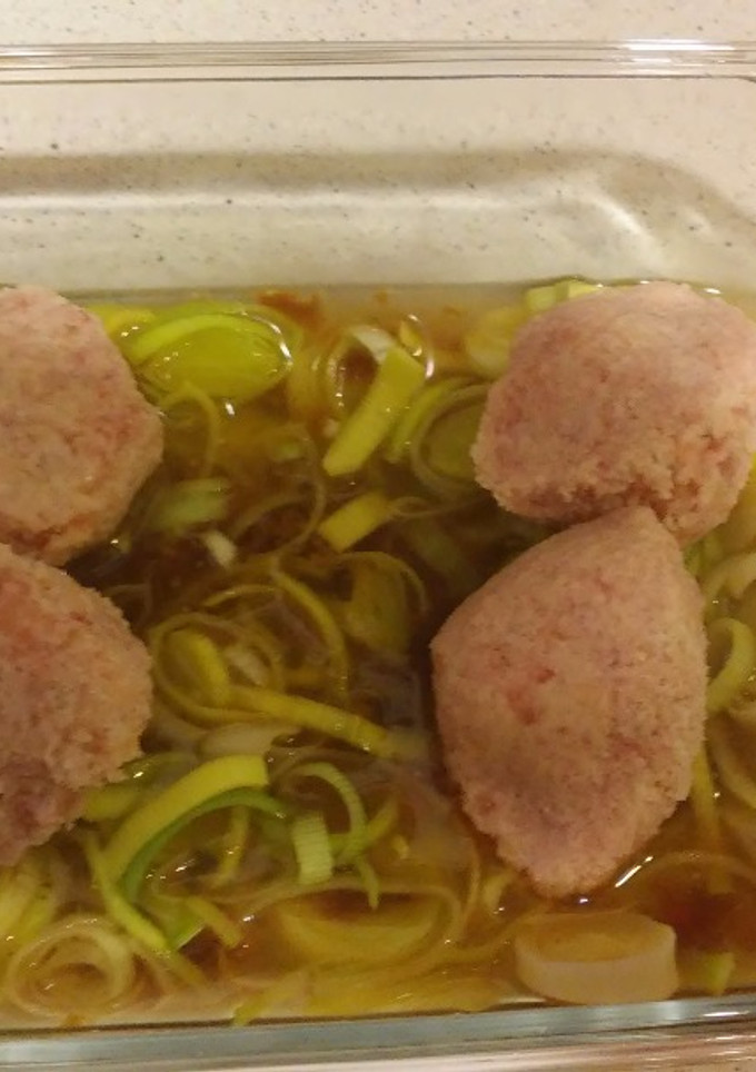 Una foto de Albóndigas al horno con puerro