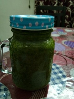 A picture of Chatpati green Chutney.