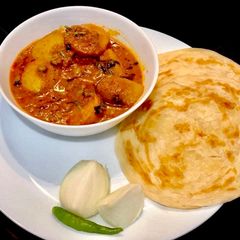 A picture of Kheer Dom aloo.