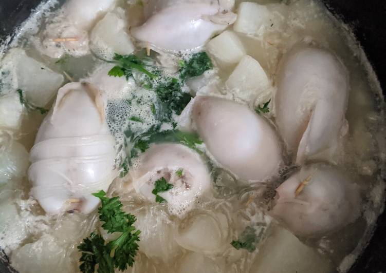 Recipe of Award-winning Stuffed Squid soup