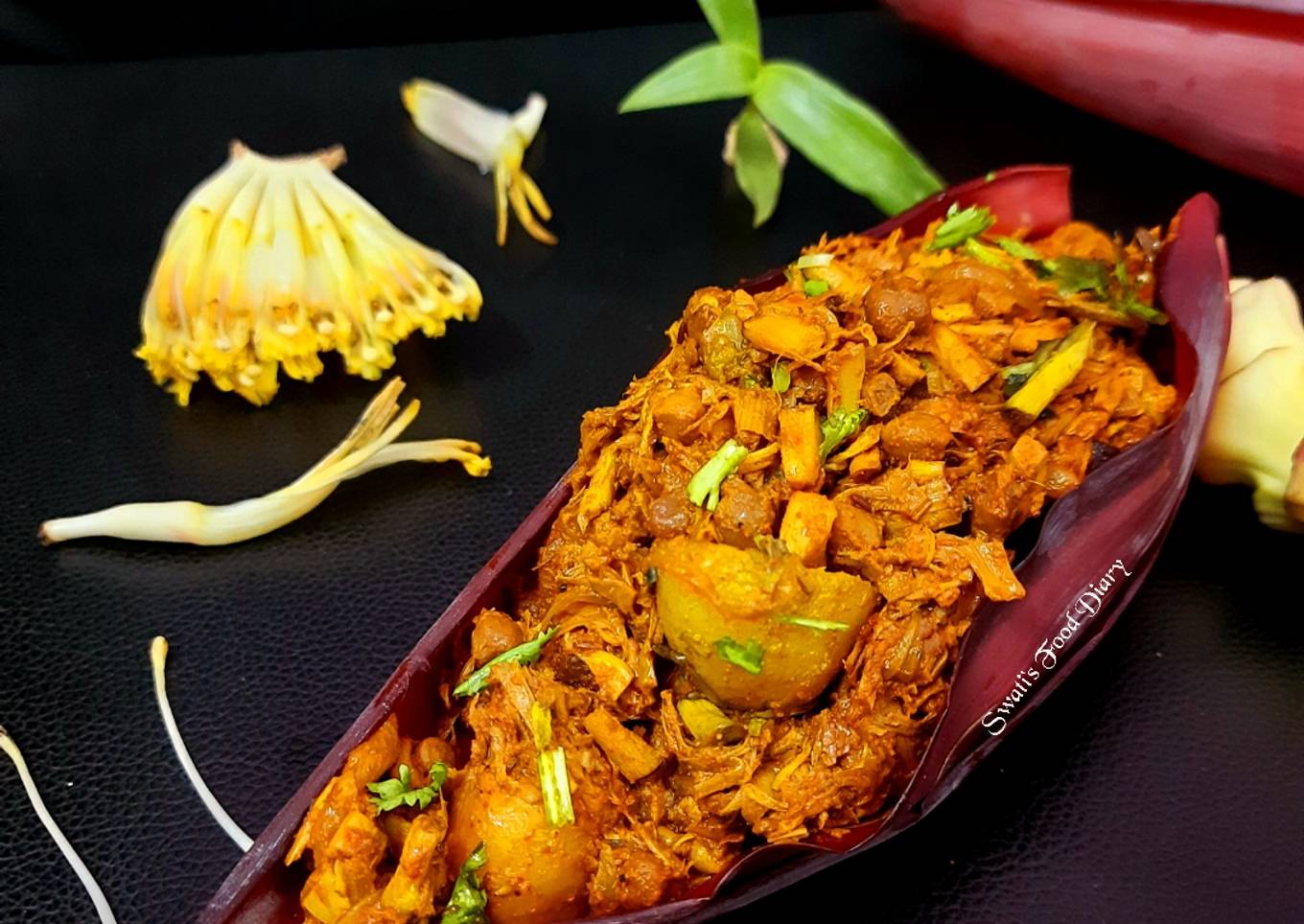 Banana Flower Curry or Mochar Ghanto